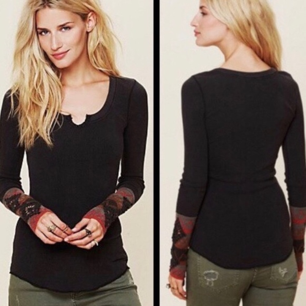 Free People Kombucha Cuffed Thermal - L